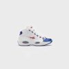 Sneakers * | Reebok Question Mid (White/Classic Cobalt/Clear)