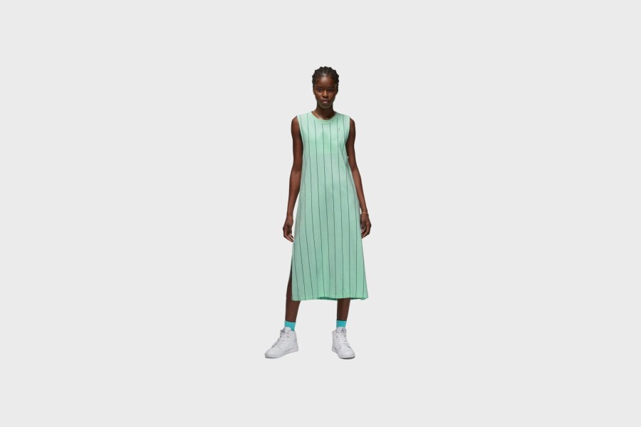 Wmns + Kids * | Wmns Jordan Heritage Dress (Mint/Navy Blue)