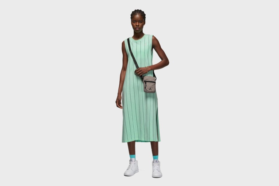 Wmns + Kids * | Wmns Jordan Heritage Dress (Mint/Navy Blue)