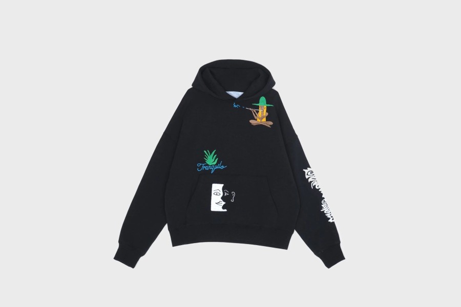 Apparel * | Jungles Tranquilo Chenille Hoodie (Black)