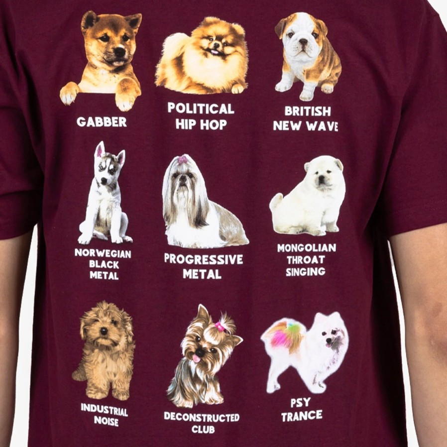 Apparel * | Pleasures Puppies T-Shirt (Burgundy)