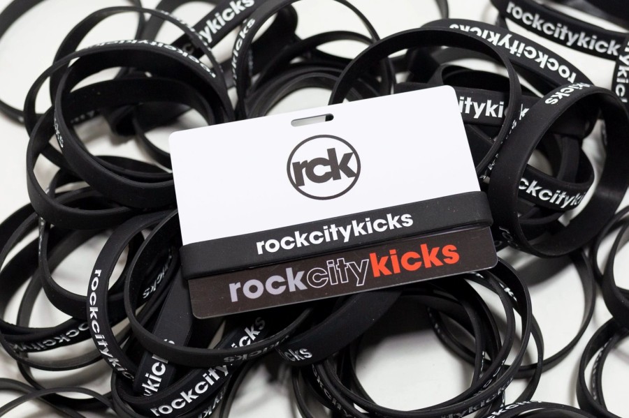 Accessories * | Rock City Kicks Rock City Wrist Band (Black/White)