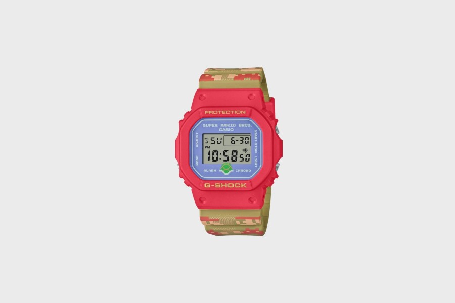 Accessories * | Casio G-Shock X Super Mario Bros. Dw5600Smb-4 (Red/Olive)