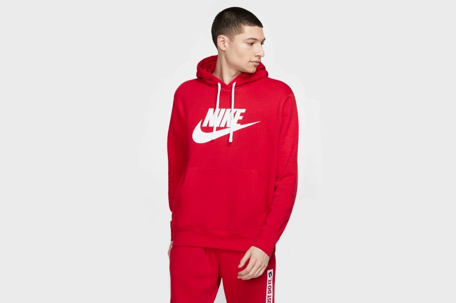 Apparel * | Nike Sportswear Club Hoodie (Red/White)