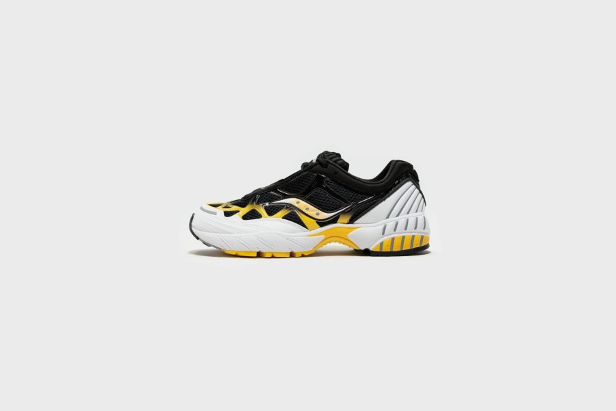 Sneakers * | Saucony Grid Web (White/Black-Yellow)