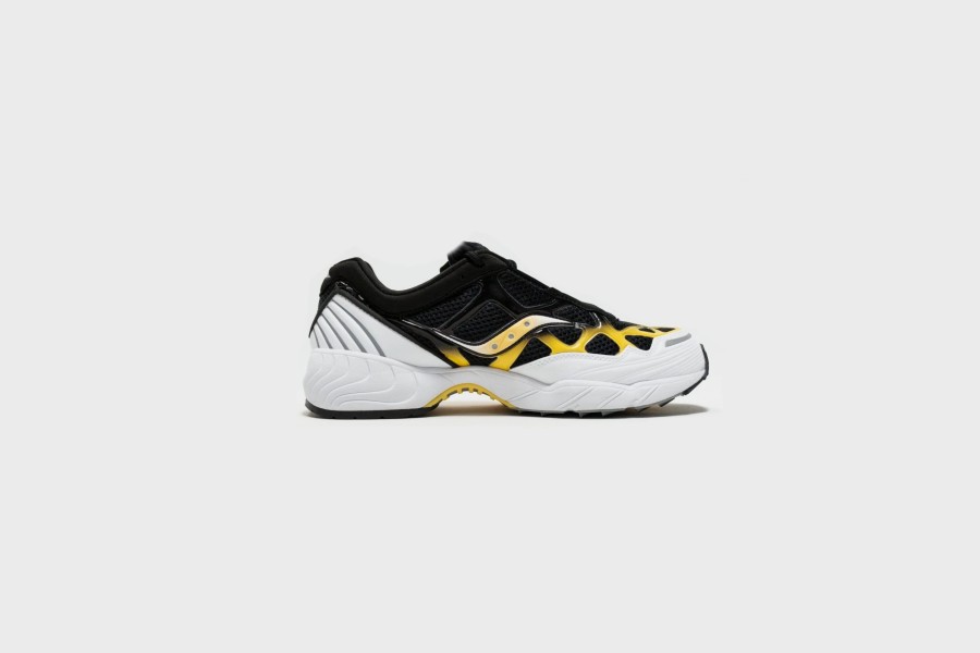 Sneakers * | Saucony Grid Web (White/Black-Yellow)