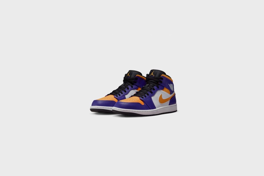 Sneakers * | Air Jordan 1 Mid (Dark Concord/Taxi-White-Black)