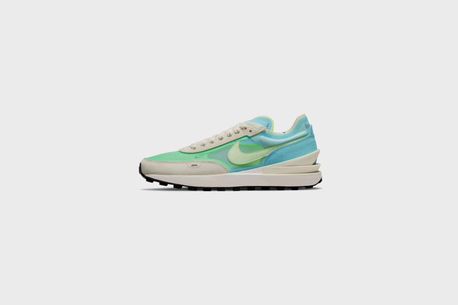 Sneakers * | Wmns Nike Waffle One (Bleached Aqua/Lime Glow)