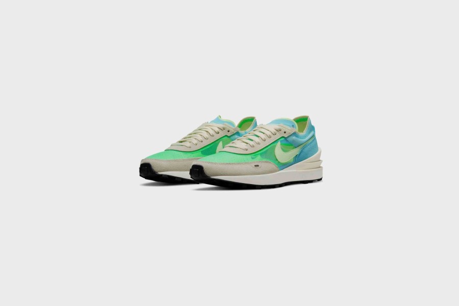 Sneakers * | Wmns Nike Waffle One (Bleached Aqua/Lime Glow)