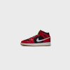 Sneakers * | Air Jordan 1 Mid Se Gs (Black/Fire Red-White-Malachite)