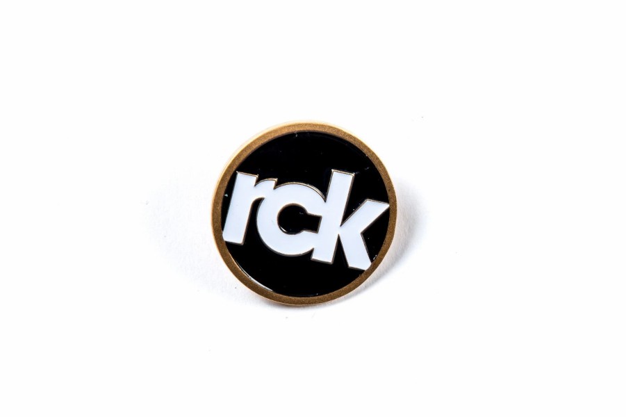 Accessories * | Rock City Kicks Rck Circle Crest Pin (Gold/White/Black) Misc