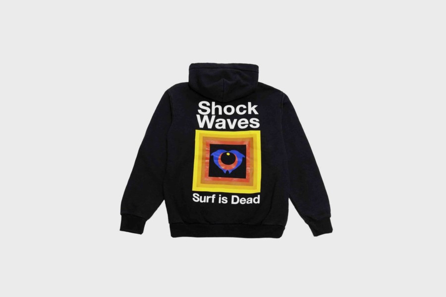 Apparel * | Surf Is Dead Shock Waves Hoodie (Black)