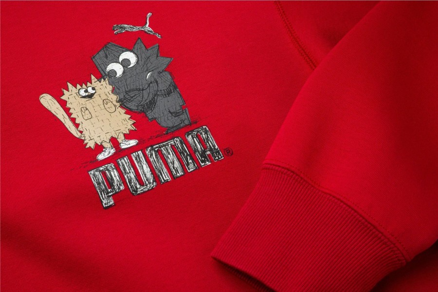 Apparel * | Puma X Michael Lau Graphic Crew (Red)