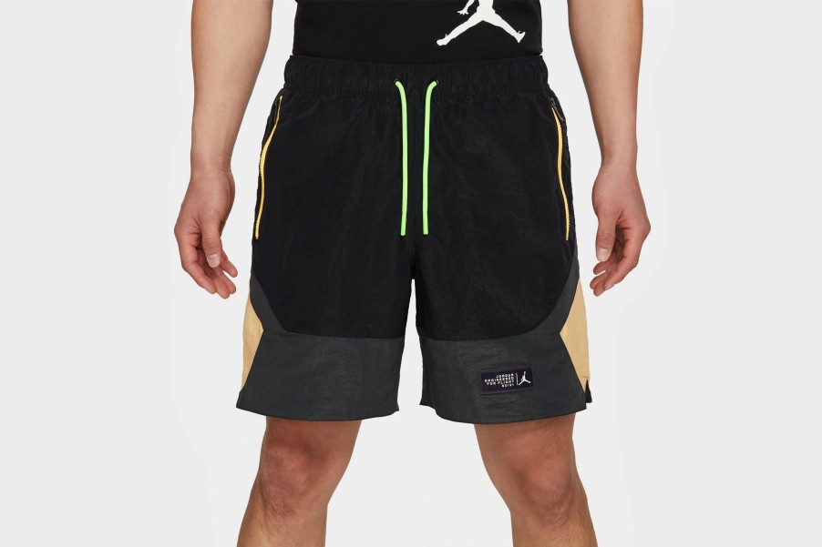 Apparel * | Jordan 23 Engineered Men'S Shorts (Black/Dark Smoke Grey/Citron Pulse/Electric Green)