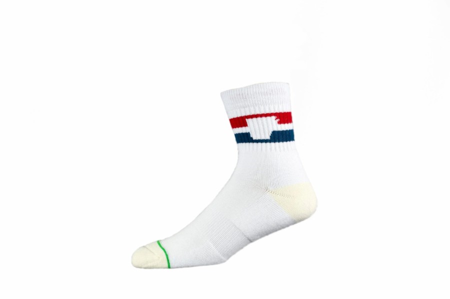 Accessories * | Arkansocks Tailgater Mid (White/Navy-Red)