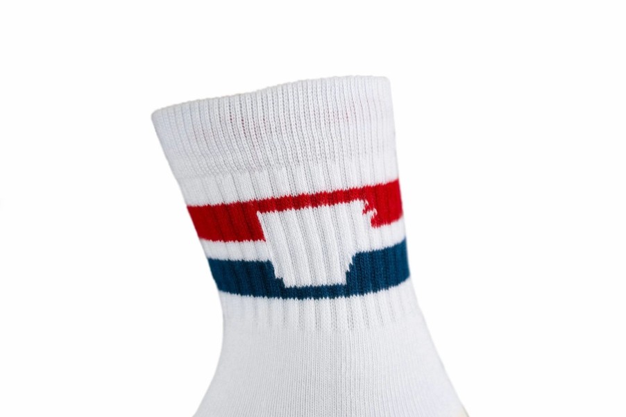 Accessories * | Arkansocks Tailgater Mid (White/Navy-Red)