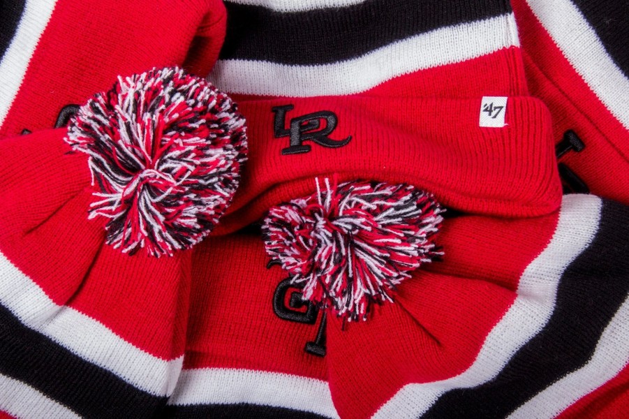 Headwear * | 47 Brand Rck X 47 Travelers Breakaway Cuff Knit (Red/Black-White)