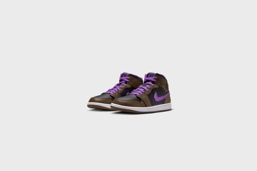 Sneakers * | Air Jordan 1 Mid (Palomino/White-Wild Berry)