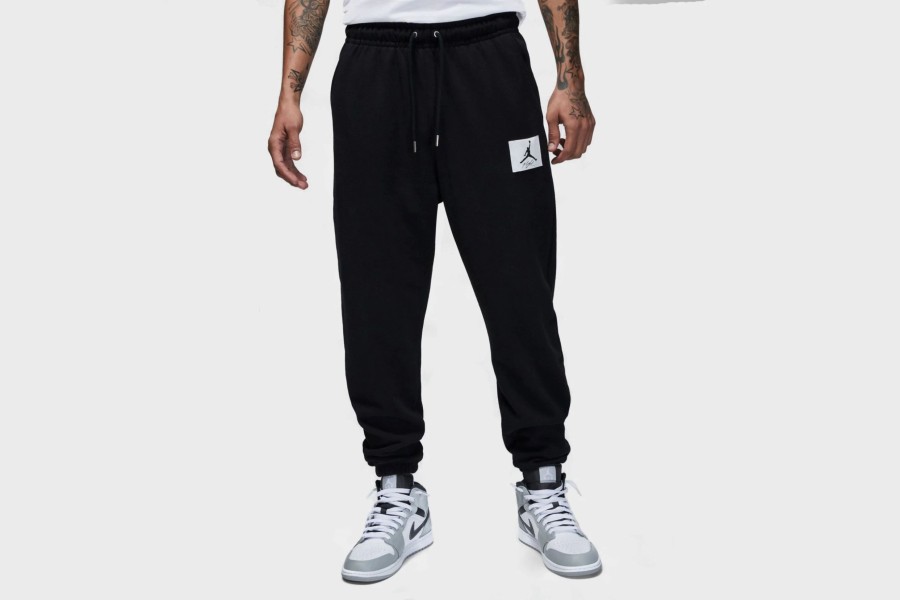 Apparel * | Jordan Flight Fleece Sweatpants (Black/Sail)