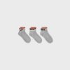 Accessories * | Nike Everyday Essential Ankle Socks (3 Pairs) (Grey/Black/Orange)