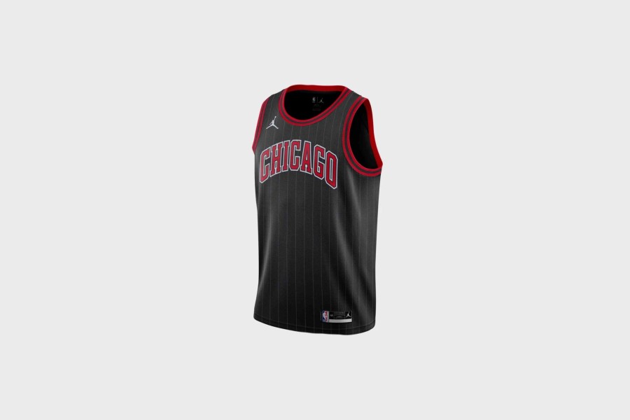 Apparel * | Jordan Chicago Bulls Jersey (Black/Red)