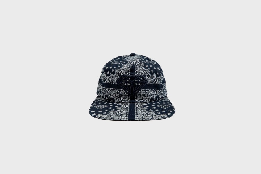 Headwear * | Diamond Supply Co. Brilliant Bandana Unstructured Snapback (Blue)