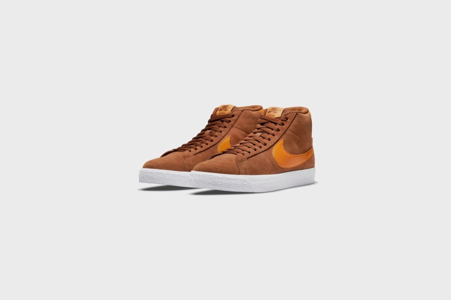 Sneakers * | Nike Sb Zoom Blazer Mid (Pecan/Light Curry-Pecan-White)