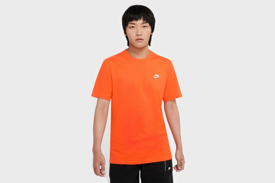 Apparel * | Nike Embroidered Futura T-Shirt (Orange/White)