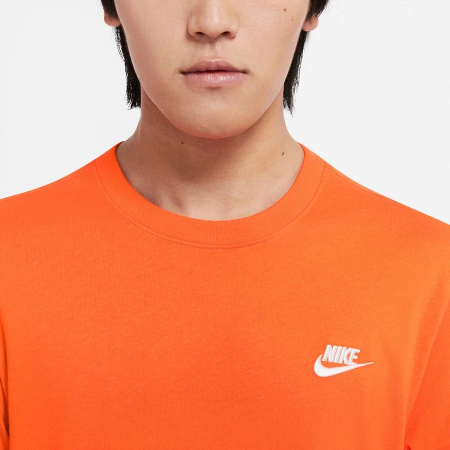 Apparel * | Nike Embroidered Futura T-Shirt (Orange/White)