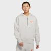 Apparel * | Nike French Terry 1/2 Zip Pullover Hoodie (Grey/Heather)