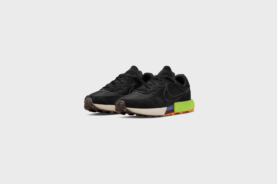 Sneakers * | Nike W Fontanka Waffle (Black/Black-Volt-Anthracite)