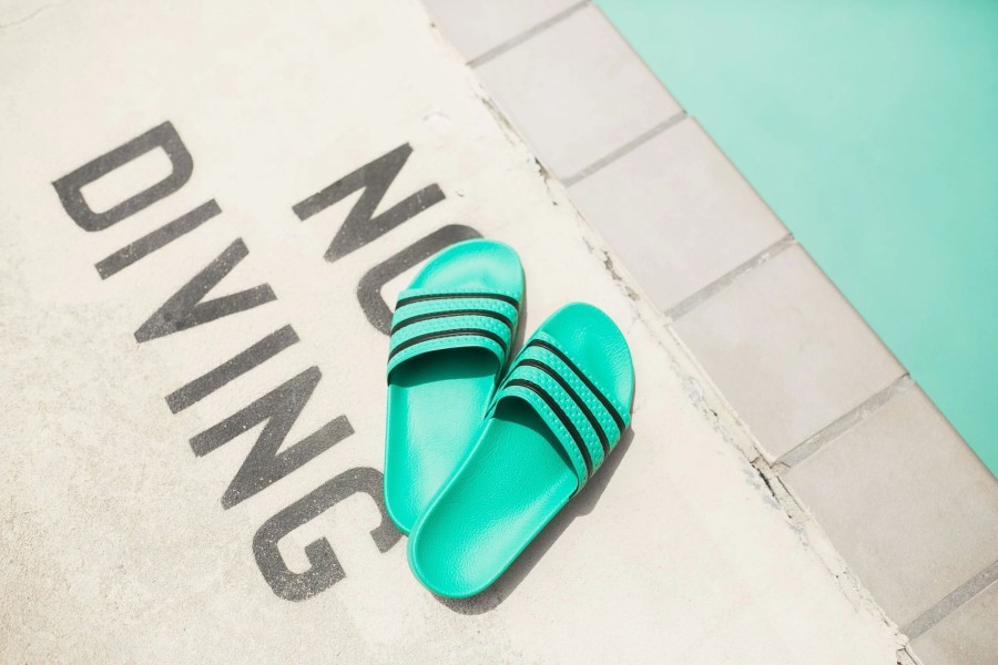 Sneakers * | Adidas Adilette (Hi Ress Green/ Core Black)