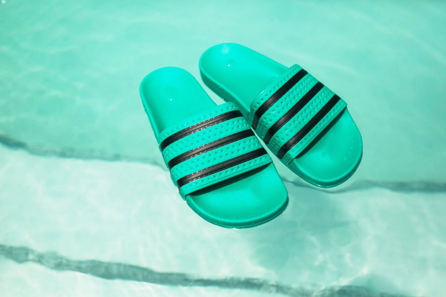 Sneakers * | Adidas Adilette (Hi Ress Green/ Core Black)