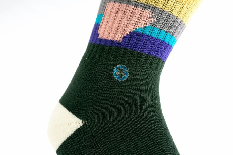 Accessories * | Arkansocks Tailgater Mid (Gorge Green/Lemon-Light Blue)