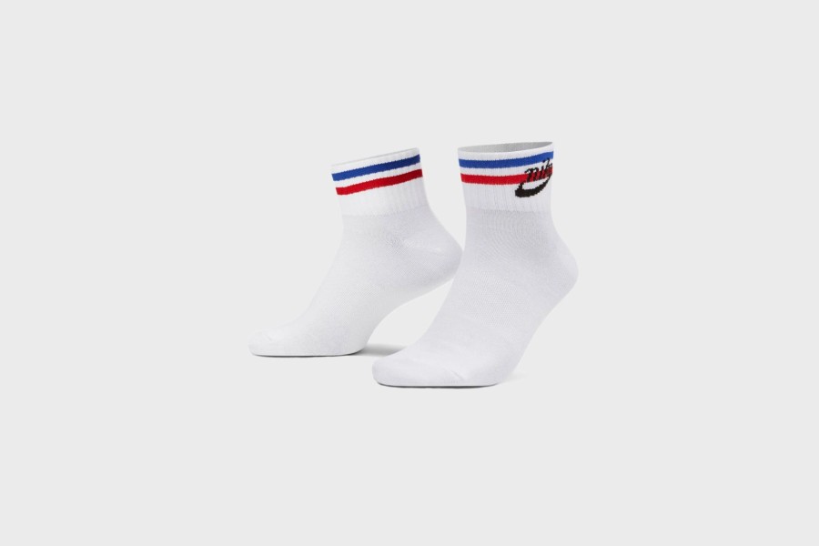 Accessories * | Nike Everyday Essential Ankle Socks (3 Pairs) (Black/Black/Game Royal/University Red)