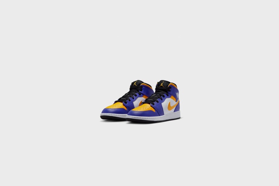 Sneakers * | Air Jordan 1 Mid (Gs) (Dark Concord/Taxi-White-Black)