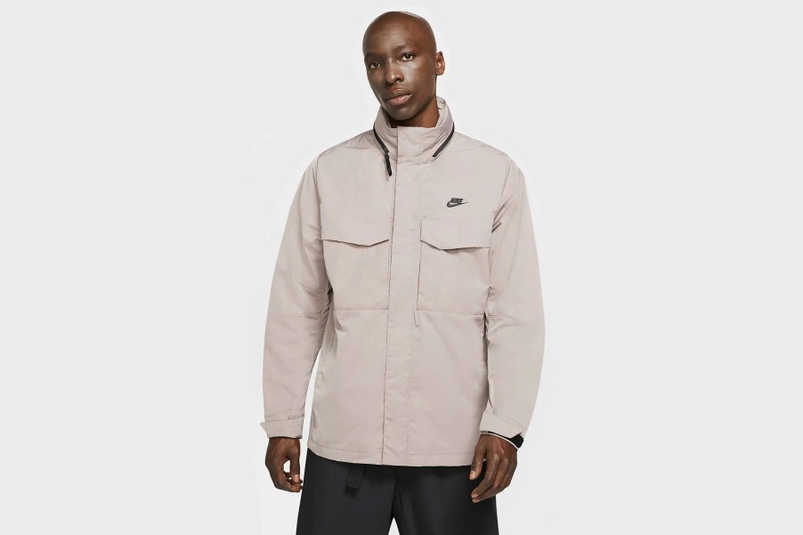 Apparel * | Nike Hooded M65 Jacket (Taupe Haze/Black/Black)