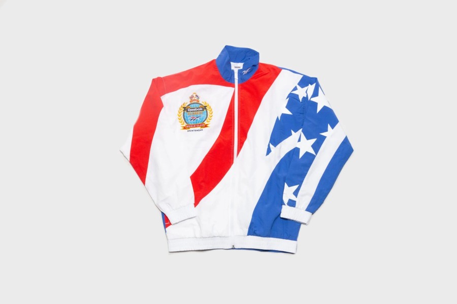 Apparel * | Reebok Usa Track Top (White/Blue/Red)