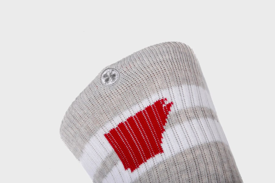 Accessories * | Arkansocks Tailgater (Ash Heather/Red)