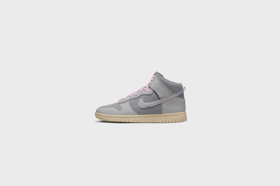 Sneakers * | Nike Dunk Hi Retro Prm (Lt Smoke Grey/Grey Fog-Sail)