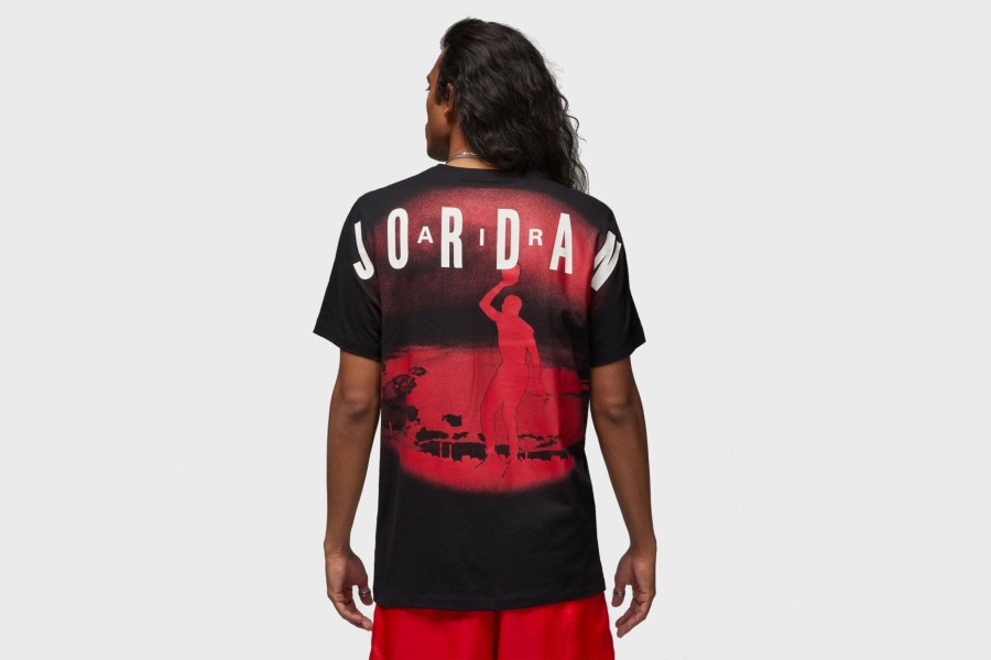 Apparel * | Jordan Graphic Jumpman T-Shirt (Black/Red)