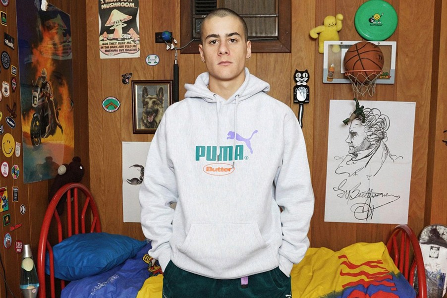 Apparel * | Puma X Butter Goods Hoodie (Light Gray Heather)