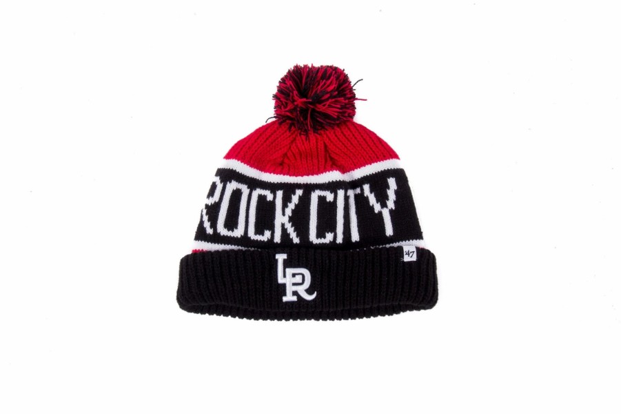 Headwear * | 47 Brand Rck X 47 Travelers Calgary Cuff Knit (Black/White/Red)