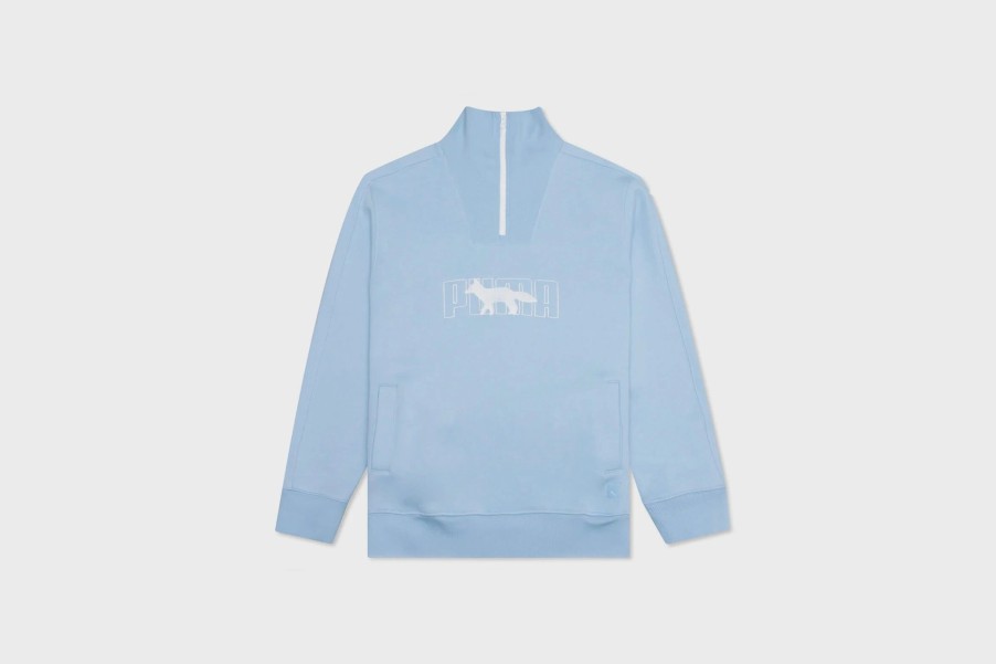 Apparel * | Puma X Mk 1/2 Zip Ft Sweater (Chambray Blue)