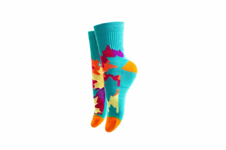 Accessories * | Arkansocks Outbloom Mid (Rio Teal/Citrus-Violet)