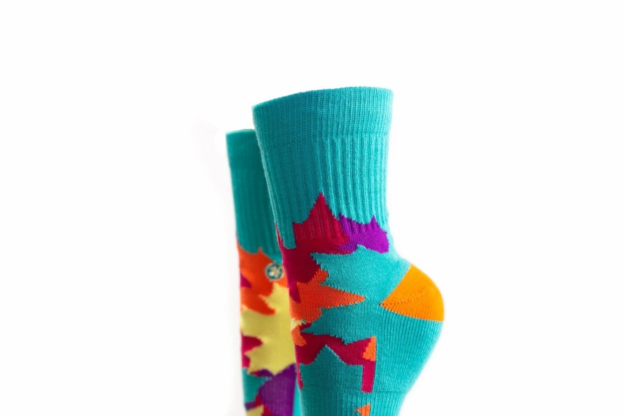 Accessories * | Arkansocks Outbloom Mid (Rio Teal/Citrus-Violet)