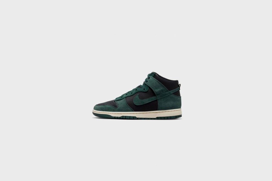 Sneakers * | Nike Dunk Hi Retro Prm (Black/Faded Spruce-Black)