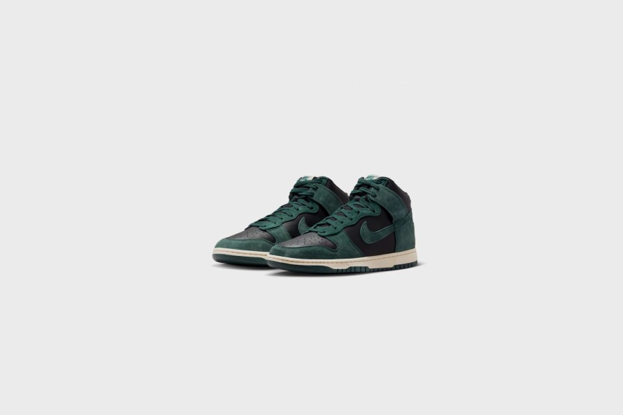 Sneakers * | Nike Dunk Hi Retro Prm (Black/Faded Spruce-Black)