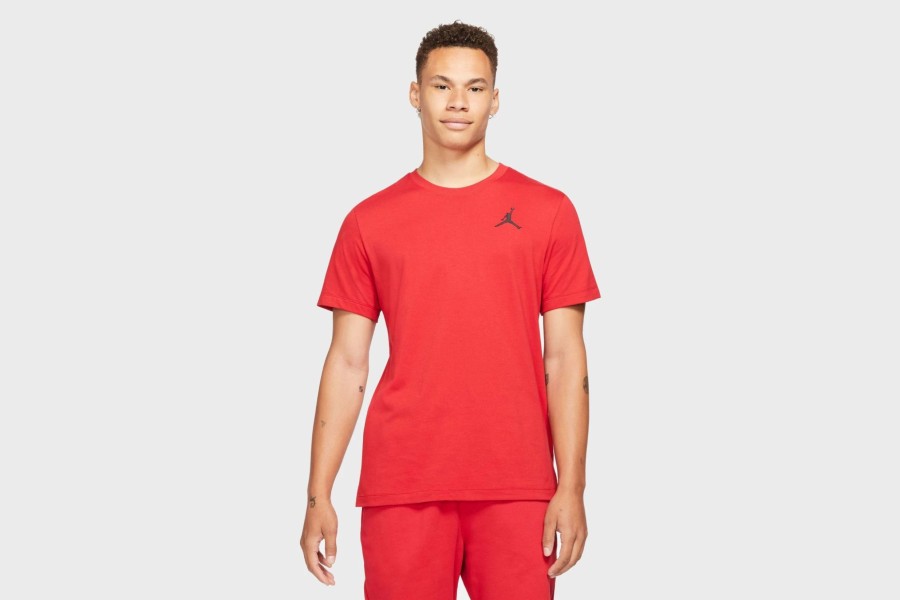 Apparel * | Jordan Jumpman Ss T-Shirt (Fire Red/Black)