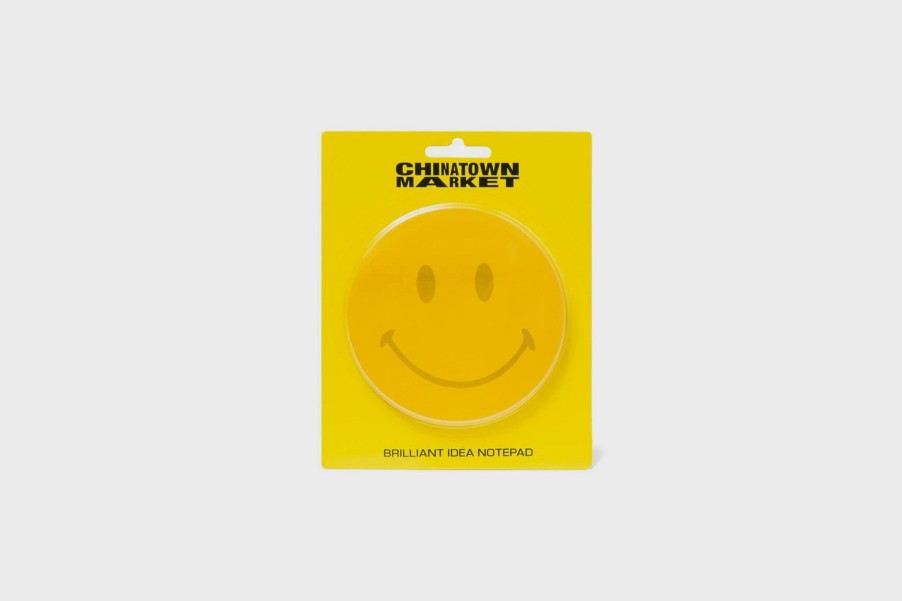 Accessories * | Chinatown Market Smiley Post It Note Pad (Yellow)